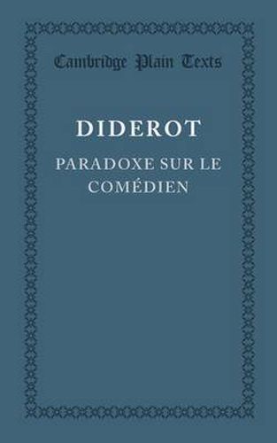 Cover image for Paradoxe sur le Comedien