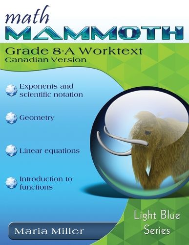 Math Mammoth Grade 8-A Worktext, Canadian Version