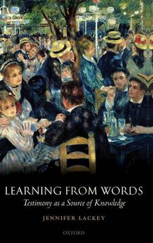 Cover image for Learning from Words: Testimony as a Source of Knowledge