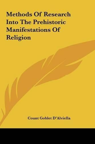 Cover image for Methods of Research Into the Prehistoric Manifestations of Religion