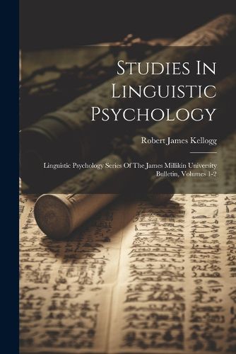 Cover image for Studies In Linguistic Psychology