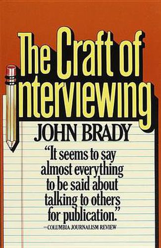 Cover image for The Craft of Interviewing