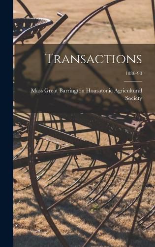 Cover image for Transactions; 1886-90