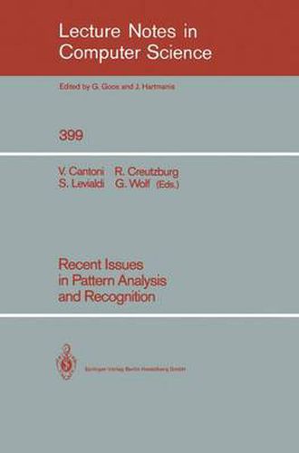 Cover image for Recent Issues in Pattern Analysis and Recognition