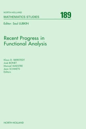 Cover image for Recent Progress in Functional Analysis