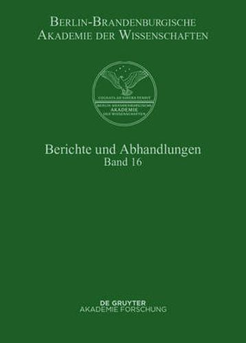 Cover image for Berichte und Abhandlungen, Band 16, Berichte und Abhandlungen Band 16