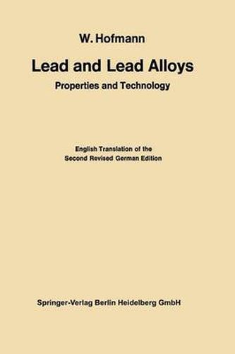 Cover image for Lead and Lead Alloys: Properties and Technology