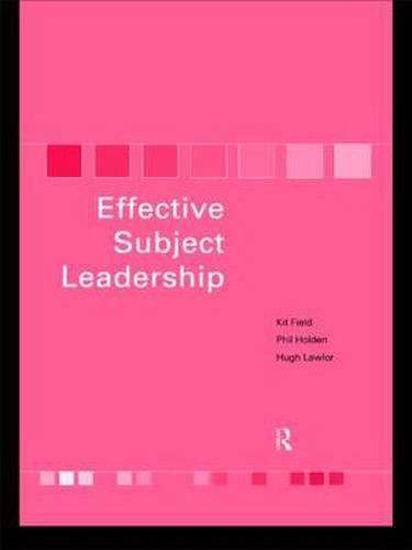 Cover image for Effective Subject Leadership