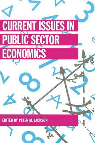 Cover image for Current Issues in Public Sector Economics