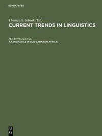 Cover image for Linguistics in Sub-Saharan Africa