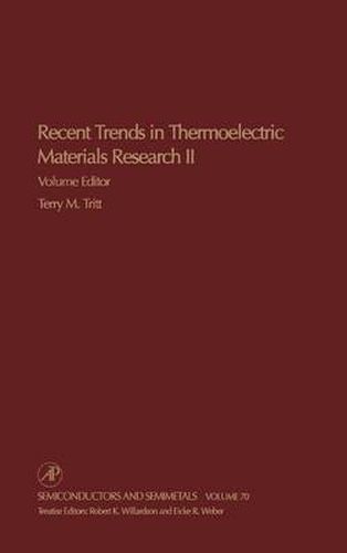 Cover image for Recent Trends in Thermoelectric Materials Research, Part Two