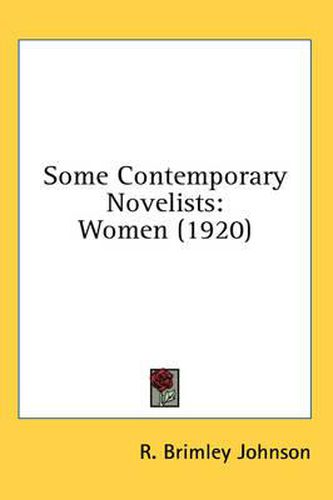 Cover image for Some Contemporary Novelists: Women (1920)