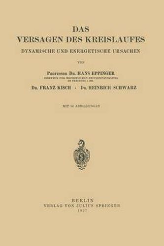 Cover image for Das Versagen Des Kreislaufes: Dynamische Und Energetische Ursachen