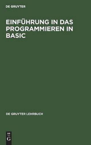 Cover image for Einfuhrung in das Programmieren in BASIC