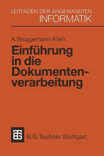 Cover image for Einfuhrung in Die Dokumentenverarbeitung