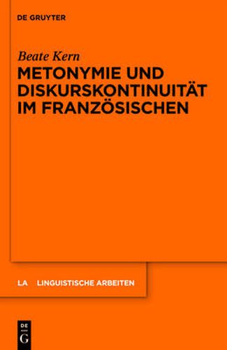 Cover image for Metonymie und Diskurskontinuitat im Franzoesischen