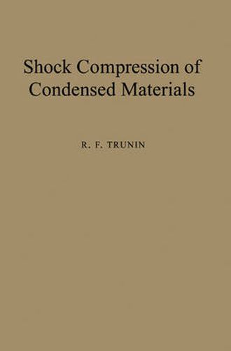 Cover image for Shock Compression of Condensed Materials