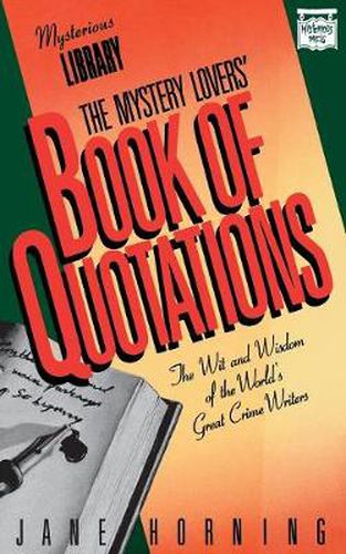 Cover image for The Mystery Lovers' Book of Quotations