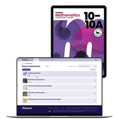 Cover image for Pearson Mathematics 10/10A Victoria eBook and Digital Hub