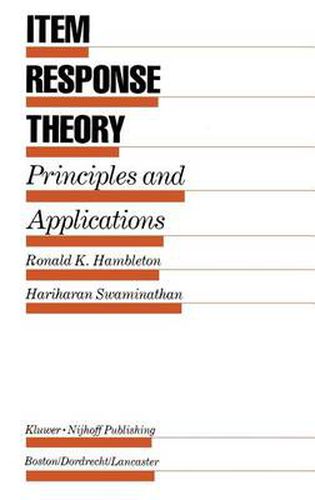 Cover image for Item Response Theory: Principles and Applications