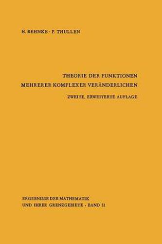 Cover image for Theorie der Funktionen Mehrerer Komplexer Veranderlichen