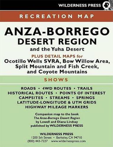 MAP Anza-Borrego Desert Region