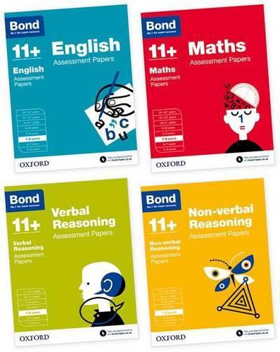 Bond 11+: English, Maths, Non-verbal Reasoning, Verbal Reasoning Assessment: 7-8 years Bundle