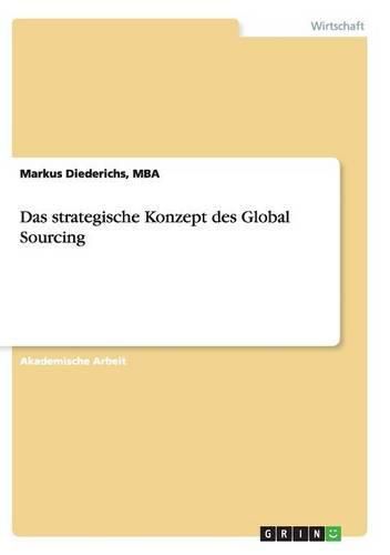 Cover image for Das strategische Konzept des Global Sourcing