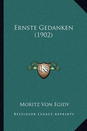 Cover image for Ernste Gedanken (1902)