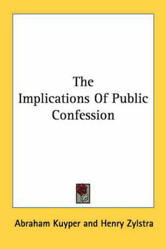 Cover image for The Implications of Public Confession