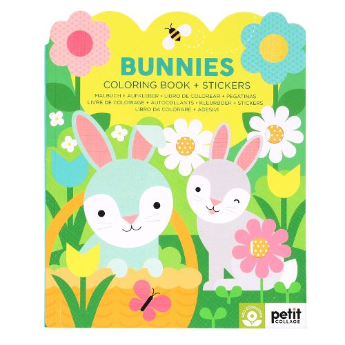Cover image for Bunnies Coloring Book + Stickers