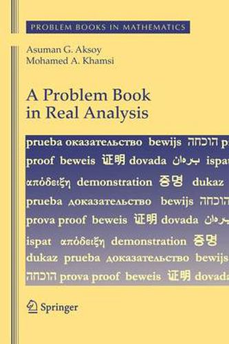 Cover image for A Problem Book in Real Analysis