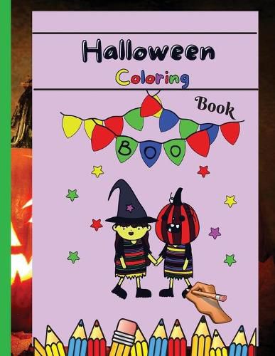 Cover image for Halloween Coloring Book: Happy Halloween Coloring Book for Toddlers (Halloween Books for Kids)