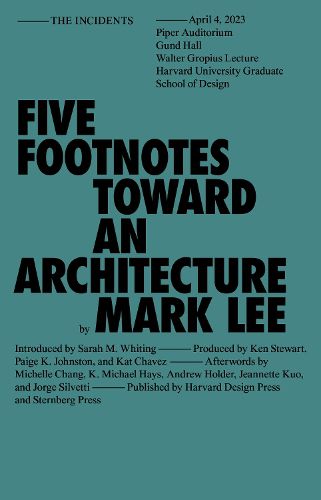 Cover image for Five Footnotes Toward an Architecture