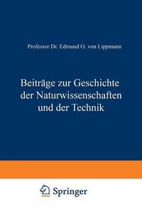 Cover image for Beitrage Zur Geschichte Der Naturwissenschaften Und Der Technik