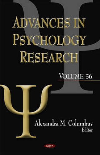 Cover image for Advances in Psychology Research: Volume 56