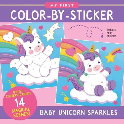 Cover image for My First Color-By-Sticker Book - Baby Unicorn Sparkles
