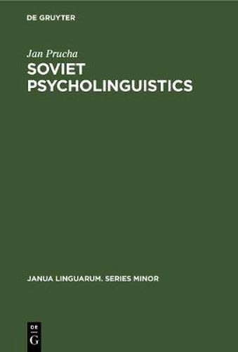 Cover image for Soviet Psycholinguistics