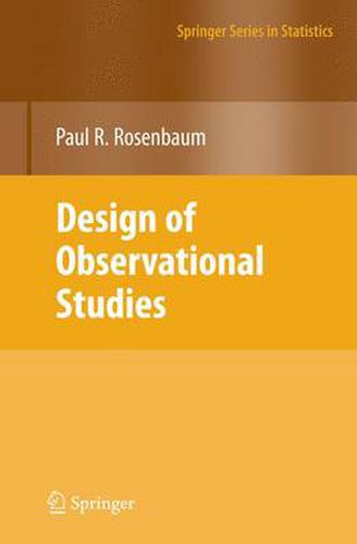 Cover image for Design of Observational Studies