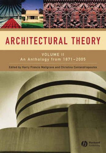 Cover image for Architectural Theory: An Anthology from 1871 to 2005