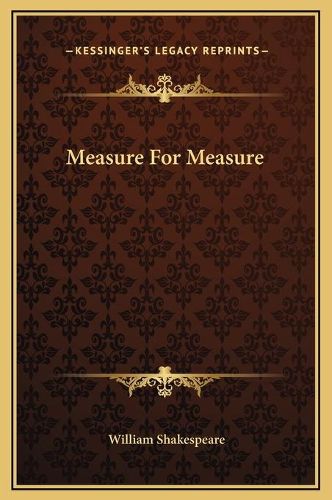 Cover image for Measure for Measure