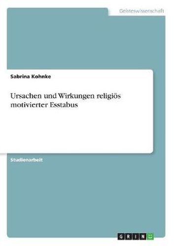 Cover image for Ursachen und Wirkungen religioes motivierter Esstabus