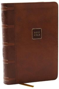 Cover image for KJV Holy Bible, Compact Reference Bible, Leathersoft, Brown, 43,000 Cross-References, Red Letter, Comfort Print: Holy Bible, King James Version