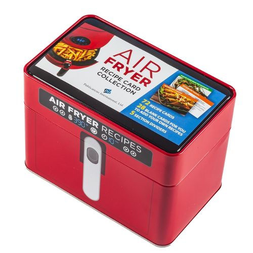 Cover image for Air Fryer Recipe Card Collection Tin (Red)