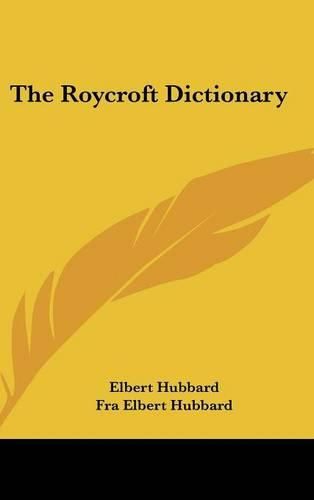 Cover image for The Roycroft Dictionary