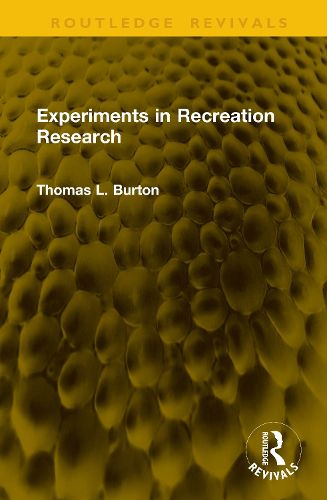Cover image for Experiments in Recreation Research