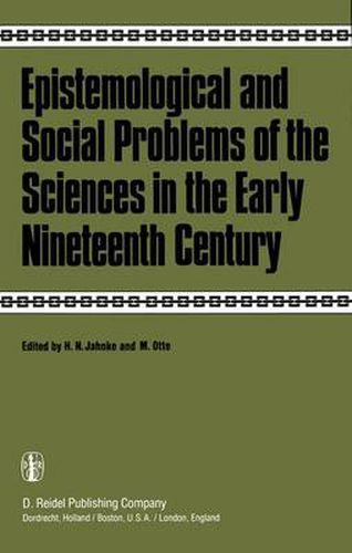 Cover image for Epistemological and Social Problems of the Sciences in the Early Nineteenth Century