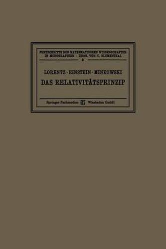 Das Relativitatsprinzip: Eine Sammlung Von Abhandlungen