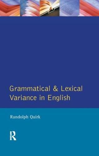 Cover image for Grammatical and Lexical Variance in English