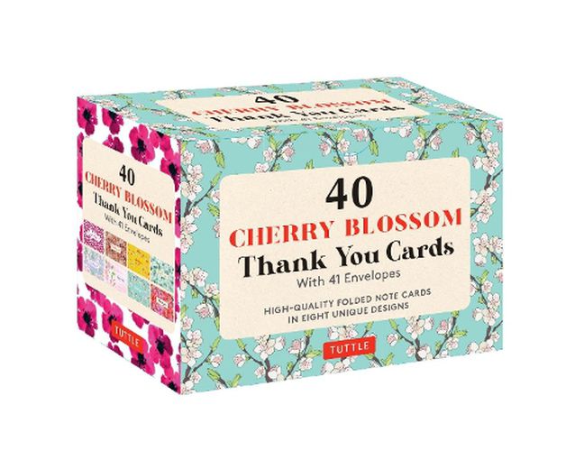 Cover image for Cherry Blossoms, 40 Thank You Cards with Envelopes: (4 1/2 x 3 inch blank cards in 8 unique designs)